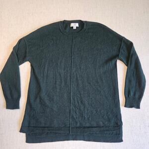 Magaschoni Sweater Womens M Forest Green 100% Cashmere Tunic Soft Luxe Winter